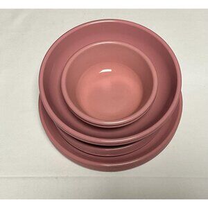 Rubbermaid Melamine 3840 3838 8 “ Luncheon Plates 10” Dinner Bowls Pink Mauve